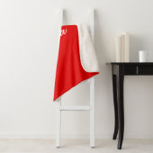 Elegante naam Minimalist Klassiek Warm Rood Sherpa Deken (In situ)