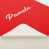 Elegante naam Minimalist Klassiek Warm Rood Sherpa Deken (3/4)