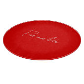 Elegante naam Minimalist Klassiek Warm Rood Snijplank (Hoek)