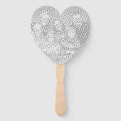 Elegante naam monogram aangepaste trouwfoto handwaaier (Achterkant)