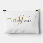 Elegante naam monogram in goud schrift etui (Achterkant)