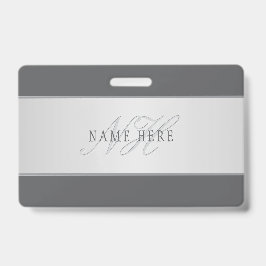 Elegante naam & monogramlettering (of andere tekst badge