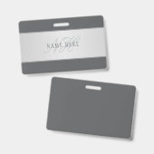 Elegante naam & monogramlettering (of andere tekst badge (Voor- en achterkant)