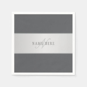 Elegante naam & monogramlettering (of andere tekst servet