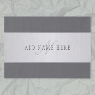 Elegante naam & monogramlettering (of andere tekst tissuepapier