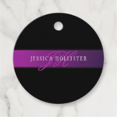 Elegante naam & Monogrammed Initiaal/s Bedankjes Labels (Voorkant)