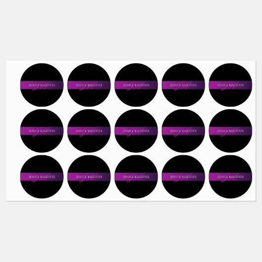 Elegante naam & Monogrammed Initiaal/s Labels (Vel)