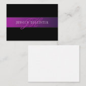 Elegante naam & Monogrammed Initiaal/s Notitiekaartje (Voorkant / Achterkant)