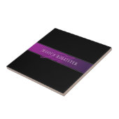 Elegante naam & Monogrammed Initiaal/s Tegeltje (Zijkant)