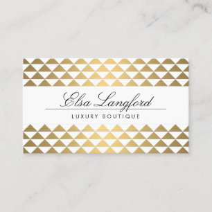 Elegante naam op Gold Prism Pattern Visitekaartje