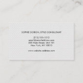 ELEGANTE NAAM OP  PATROON II VISITEKAARTJE (Achterkant)