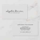 ELEGANTE NAAM OP  PATROON II VISITEKAARTJE (Voorkant / Achterkant)