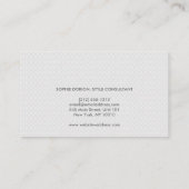 ELEGANTE NAAM OP  PATROON VISITEKAARTJE (Achterkant)