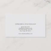 ELEGANTE NAAM OP  PATROON VISITEKAARTJE (Achterkant)