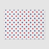 Elegante naam patriottisch tissuepapier rood blauw (Voorkant)