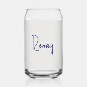 Elegante Naam Quote Papier Gewatteerde Bloemen Blikvorm Glas (Achterkant)