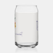 Elegante Naam Quote Papier Gewatteerde Bloemen Blikvorm Glas (Links)