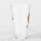Elegante Naam Quote Roze Poinsettia 16oz Pint Glas (Links)