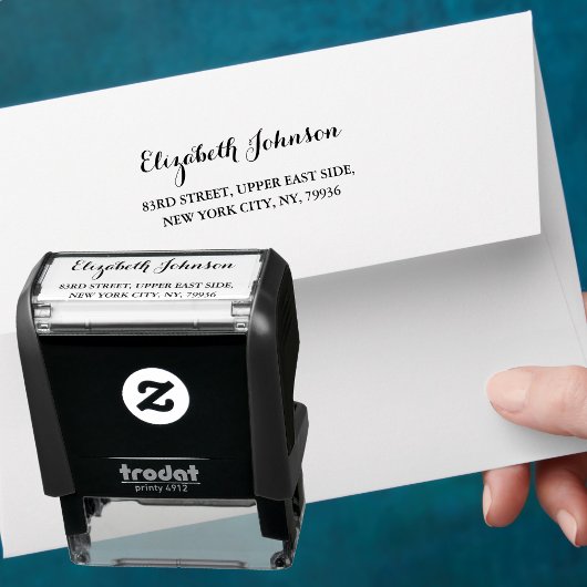 Elegante naam retouradres Creëer Make Design DIY Zelfinktende Stempel