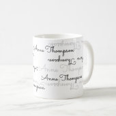 elegante naam typografie koffiemok (Voorkant rechts)