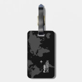 elegante naam van de reiziger Identificatie ZWART Bagagelabel (Achterkant verticaal)