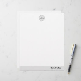 Elegante naam van leraar citaat moderne witte lijs briefhoofd