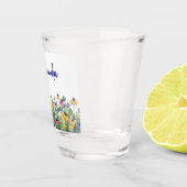Elegante Naam, Zomer Waterverf Wildflowers 1.5oz Shot Glas (Rechts)