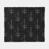 Elegante naamcombinaties voor koppels & monogram fleece deken (Voorkant (Horizontaal))