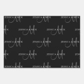 Elegante naamcombinaties voor stellen & monogram inpakpapier vel (Voorkant 2)