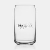 Elegante naamlettertype blikvorm glas (Voorkant)