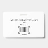 Elegante naamlogo met zwarte tekst in het wit badge (Achterkant)