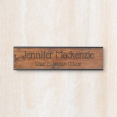 Elegante naamplaat houtnerf rustieke deur bord (Voorkant)