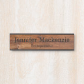 Elegante naamplaat houtnerf rustieke deur bord (Voorkant)