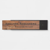 Elegante naamplaat houtnerf rustieke deur bord (Voorkant)