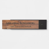 Elegante naamplaat houtnerf rustieke deur bord (Voorkant)