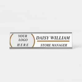 Elegante naamplaatje voor werknemers bureau naambordje