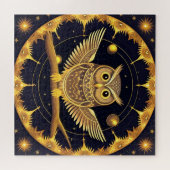 Elegante Nacht Uil Illustratie Legpuzzel (Horizontaal)