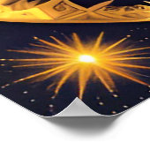 Elegante Nacht Uil Illustratie Poster (Hoek)