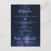 Elegante nachtelijke hemel onder de sterren bruilo informatiekaartje (Voorkant)
