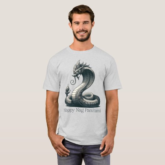 Elegante Naga Panchami Cobra T-shirt (Voorkant volledig)
