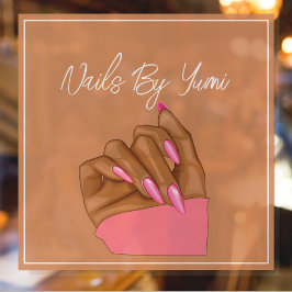 Elegante Nagelkunstenaar Manicurist Typografie Mer Raamsticker