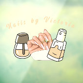 Elegante nagels Showcase Venster Cling Raamsticker (Vel 3)