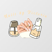 Elegante nagels Showcase Venster Cling Raamsticker (Vel)