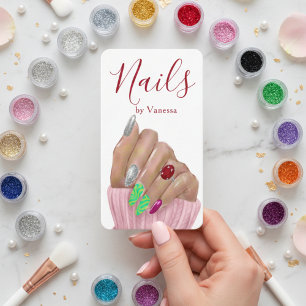 Elegante nagelsalon manicurist professionele QR-co Visitekaartje