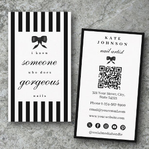 Elegante nagelstylist schoonheidssalon manicure QR Visitekaartje