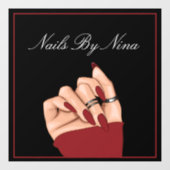 Elegante nagelstylist schoonheidssalon promotie raamsticker (Vel)