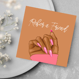 Elegante Nail Artist Beauty Salon Referral Kaart