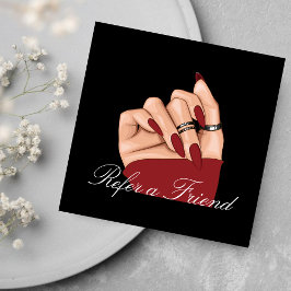 Elegante Nail Artist Beauty Salon Referral Kaart