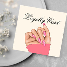 Elegante Nail Artist Manicurist Salon Loyalty Kaar