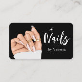 Elegante Nail Artist Salon QR Code Visitekaartje (Voorkant)